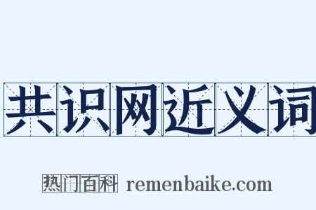 共识网近义词是什么意思的图片